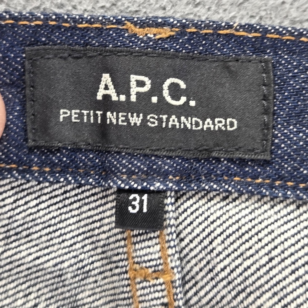 A.P.C. Jeans Mens 31x30 Blue Selvedge Petit New Standard Raw Denim Button Fly - Picture 8 of 16